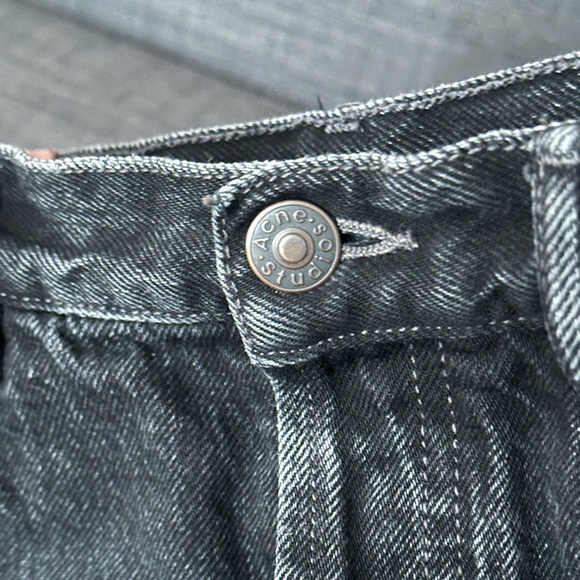 Acne Studios Black A-line denim mini skirt - size 38 - Picture 5 of 8